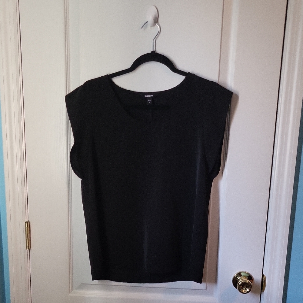 Express Women's Black Short Sleeve Top